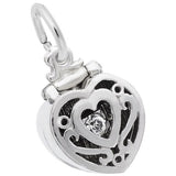 Heart Engagement Ring Box Charm