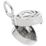 Heart Engagement Ring Box Charm