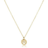 16" Necklace Gold - Paw Print Small Gold Disc