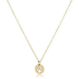 16" Necklace Gold - Paw Print Small Gold Disc