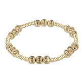 Dignity Joy Pattern 5mm Bead Bracelet Gold