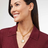 Julie Vos Honeybee Demi Necklace Iridescent Crystal Clear