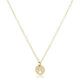 16" Necklace Gold - Paw Print Small Gold Disc